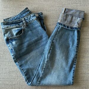 Maurice’s Mid Rise Plaid Cuffed Jean